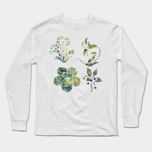 Verdant flowers with swirling colors Long Sleeve T-Shirt